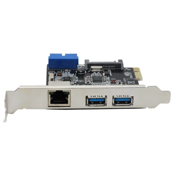 USB 3.0 Ethernet Adapteris 3 Portu USB 3.0 HUB 10/100/1000 Mb / s PCI-E, Lai RJ45 Gigabit LAN Tīkla Adapteri Usb Ethernet Tīkla Karte
