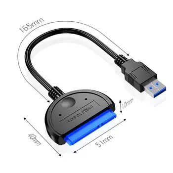USB 3.0 SATA Adapteri Pārveidotājs Kabelis USB3.0 Cieto Disku Pārveidotājs Kabelis 2,5 collu Ārējie HDD SSD Solid State Cietais Disks