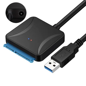 USB 3.0 SATA cietā diska adapteri, 3,5 collu HDD 2.5 collu SSD cietais disks ar 12V 2A AC DC jauda