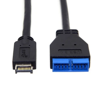 USB 3.1 Tips-C, Mini 20 Pin Priekšējā Paneļa Galvenes USB 3.0 Standarta 19/20Pin Galvenes pagarinātāja Vads 30Cm Par Asus Mātesplates