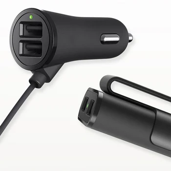 USB Automašīnas Tālruņa Lādētājs, 4 Porti Ātra Uzlādes Adapteris Auto Lādētājs iPhone Xiaomi mi Tableti, Viedtālrunis Maksas IOS Android