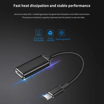 USB C uz HDMI Adapteri 4K 30Hz Tipa c HDMI Pārveidotājs Kabelis MacBook Air, Pro Huawei Matebook Samsung USB-C, Hdmi Adaptera