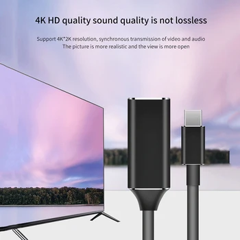 USB C uz HDMI Adapteri 4K 30Hz Tipa c HDMI Pārveidotājs Kabelis MacBook Air, Pro Huawei Matebook Samsung USB-C, Hdmi Adaptera