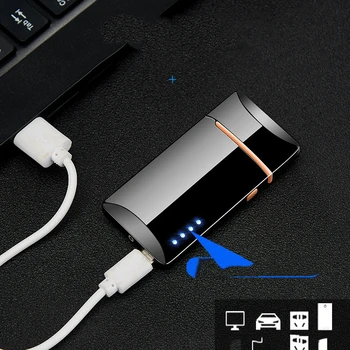 USB Elektrisko Displejs Divkāršā Loka Uzlādes Gaišākas Lampas Zibens Zibens Vieglāks ACR Vieglāks par Zirgu