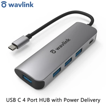 USB HUB 3 0 Adapteris, 4 Porti USB 3.0 Sadalītāja ātrgaitas C Tipa Multi HUB Lasītājs OTG Ar 65W PD 3.0 Maksas Mac OS Windows