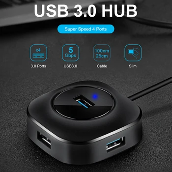 USB Hub USB 3.0 Hub 2.0 Multi USB Sadalītājs Adapteris, 4 Porti Ātrums Mini Vairākas 3 Iedzīvotāji usb3.0 Port USB HUB-Rumba Expander Klēpjdatoru