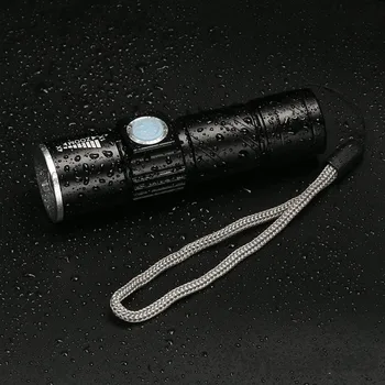 USB Iebūvēts akumulators Uzlādējams ilgstošu Lukturīti Q5 3 režīmi mini Tālummaiņas Gaisma zibspuldze Ūdensizturīgs Taktiskās Tūrisma Velosipēds Lāpu