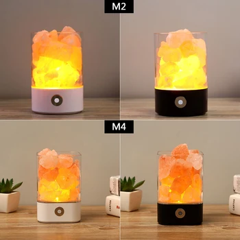 USB Kristāla Gaismas dabas himalaju sāls lampas led Lampas Gaisa Attīrītājs Noskaņu Radītājs Telpās, siltu gaismu galda lampa, guļamistaba, lavas lampas