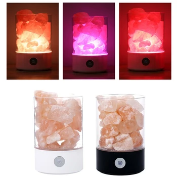 USB Kristāla Gaismas dabas himalaju sāls lampas led Lampas Gaisa Attīrītājs Noskaņu Radītājs Telpās, siltu gaismu galda lampa, guļamistaba, lavas lampas