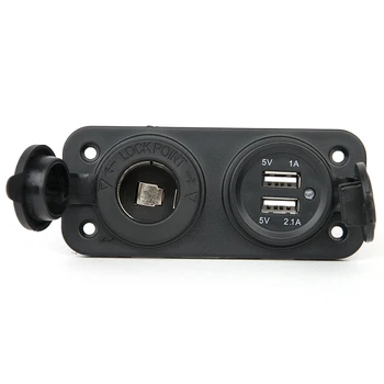 USB Ligzdas Sadalītājs Dual Automašīnas Elektroniskās piepīpētāja USB 12V 2.1 1A Lādētāju Motociklu USB Strāvas Adapteri no Kontaktligzdas, Kontaktdakšas