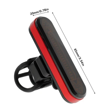 USB Lādējamu Velosipēdu Astes Gaismas Smart Bezvadu Tālvadības Pagrieziena Signāla Velosipēdu Taillight Brīdinājuma Velosipēds Aizmugures Gaismas Laternas