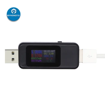 USB lādētāju testeri 3 V - 30V Krāsu LCD Displejs DC Ciparu voltmetrs amperimetro spriegums strāvas ammeter detektoru lādētāja indikators