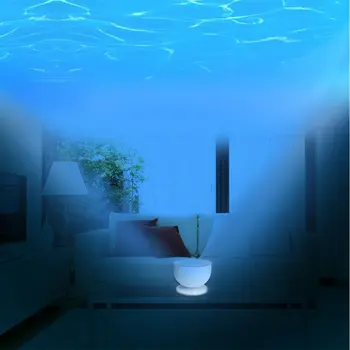 USB Okeāna Nakts Gaismas Projektors ar Mūzikas Atskaņotāju, Zila Jūra Daren Viļņi Projekcijas Lampa Mini Portable Speaker
