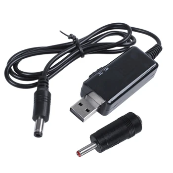 USB Padeves Kabeli, 5V Solis līdz 9V 12V Regulējams Sprieguma Pārveidotājs 1A Step up Voltu Transformators DC Jaudas Regulators ar Slēdzi un