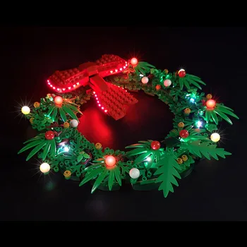 USB Powered LED Apgaismojums Komplektā Ziemassvētku Vainags 40426 (Tikai LED Gaismas, Nav Bloka Komplekts)