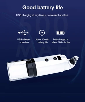 USB Uzlādes Blackhead Noņemšanas Mazs Burbulis Tīrāku Ūdeni Cikla Vakuuma Mitrinošs Pinnes Noņemšanas Samazināt Poras Tīras Sejas Kopšana