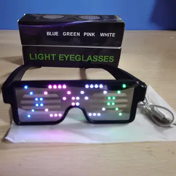 USB Uzlādes LED Apgaismojums Brilles 4 Krāsas 10 Modeļus, Gaismas Glāzes Halloween Bārs KTV