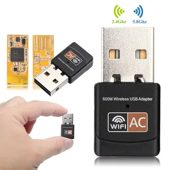USB Wifi Adapteri 600mbps Wi Fi Adapteris Lan Wifi Dongle AC Wifi Uztvērējs, Antena, USB Ethernet PC 5 Ghz Bezvadu Ārējās