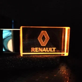 Usb2.0, metāla, kristāla Renault automašīnu atslēgu modelis USB Flash Drive Ārējo 4G 8GB 16GB 32GB 128GB dārgakmeņu pen drive īpašu dāvanu
