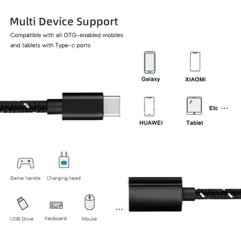 USB3.1 OTG Adapteri USB C Tipa Vīriešu USB 3.1 Sieviete Datu Kabelis MacBook Pro SAMSUNG S20 Ultra S10 Plus XIAOMI USB-C Adapteri