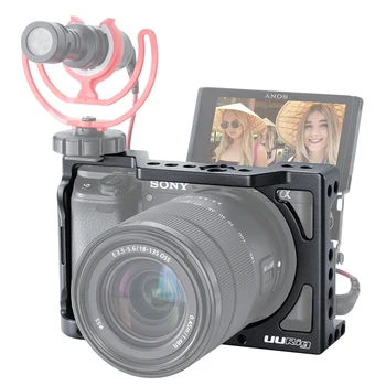 UUrig R008 A6400 Vlog Būris Gadījumā Vlogging Metāla Gadījumā, Sony A6400 ar Aukstu Apavu Mikrofona DSLR Kamera, Būris 1/4 3/8 Skrūvi