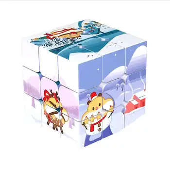 UV Drukas Ķīniešu Jaunais Gads Peles Magic Cube 3x3x3 pielāgota Priecīgus Ziemassvētkus 3x3 Ātrums Puzzle cubo magico Bērniem Pieaugušo Dāvanas