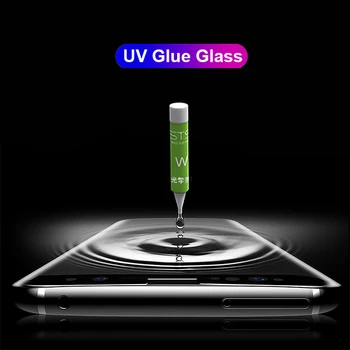 UV Šķidruma Pilna Līmi, Matēts Ekrāna Aizsargs, Lai Huawei Mate 20 Gods 30 P30 P40 Nova 7 Pro PFrosted Rūdīts Stikls Nav pirkstu Nospiedumu