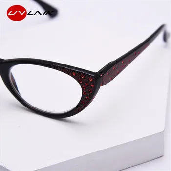 UVLAIK Cat Eye Lasīšanas Brilles Sievietēm Dimanta Presbyopic Luksusa Brilles Hyperopia Briļļu Dāmas Brilles