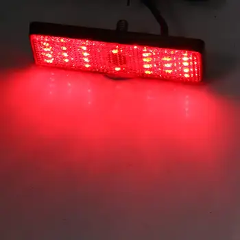 Uxcell 2gab Sarkanās LED Taisnstūra Motociklu, Motorolleru Atstarotājs Aizmugurējie Bremžu Pagrieziena Signāla Gaismu Lampas