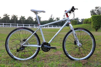 Uz pārdošanu!!DARKROCK windspeed CR-9 Disku Bremzes MTB velosipēdu Rāmji 26inch CR-MO 4130 tērauda Kalnu velosipēdi daļas balts 17inch