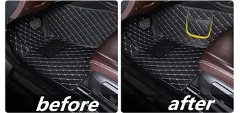 Uzlabot ādas automašīnas grīdas paklāji Toyota corolla 2007-2016 2017 2018 Pasūtījuma auto pēdu Spilventiņi auto paklāju segums