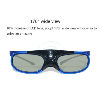 Uzlādējams DLP Saites 3D Brilles Aktīvā Aizslēga Brilles Xgimi Z3/Z4/Z6/H1/H2 Rieksti G1/P2 BenQ, Acer & DLP Projektoru SAITI
