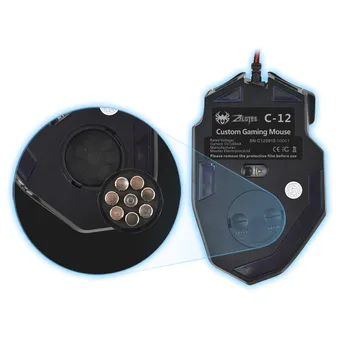Uzticamu hotselling spēļu pele Centīgais C-12 Programmējamas Pogas LED Optiskā USB Gaming Peles Peles 4000 DPI A