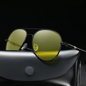 Vadītāja Aizsargbrilles Photochromic Polarizētās Saulesbrilles, Vīriešu Auto Pilots, Saules Brilles Nakts Redzamības Vīriešu Brilles 2020 