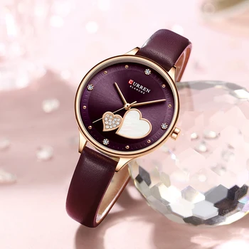 VAI Elegants Dimanta Kvarca Skatīties Uz Sieviešu Sirds Formas Dizains Sieviešu Watchs Ultra-plānas Pievilcīgu Reloj De Mujer Montre Femme