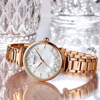 VAI Sievietes Elegants Kvarca Watchs Luksusa Rose Gold Skatīties Dāmām, Burvīgs Īpašu Skalu, Dizainu un Ultra-Plānām relogio feminino