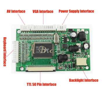 Vairumtirdzniecības 10 Gab VGA AV 50P TTL Vadītāja Kontrolieris Valdes Modulis Aveņu PI 3 4.3