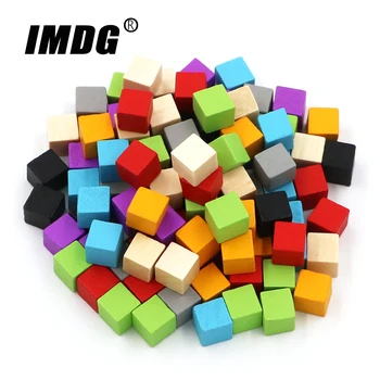 Vairumtirdzniecības 1000pcs Koka Klucīši Bloki Tukšu Dice 10mm Laukuma Stūrī Krāsa galda Spēle Dice Agrīnās Izglītības