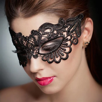 Vairumtirdzniecības 10PCS Puse Maskas Acu Maskas, Tērpi, Karnevāla Maskas, Mežģīnes Anonīms Masku Halloween Venēcijas Sexy Black Modes Jauns