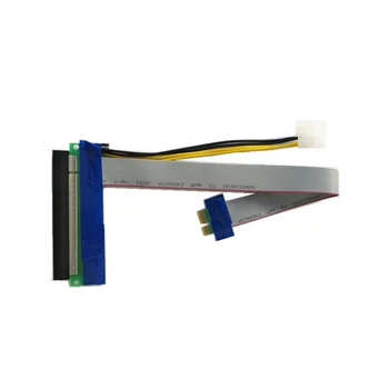 Vairumtirdzniecības 30cm Molex Barošanas PCI-E Stāvvadu 1X, lai 16X pagarinātāja Vads PCI Express Stāvvadu Kartes Adapteri Converter 5gab/daudz