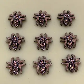 Vairumtirdzniecības 480pcs 13mm DIY Mini Spider Plakanu aizmuguri sveķu cabochons Rhinestone Kristāla Strass Par Apģērbu, Rotaslietu izgatavošana, Amatniecības