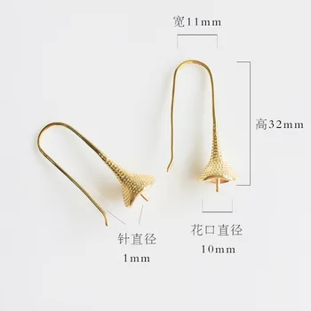 Vairumtirdzniecības 5 pāriem/daudz zelta zelta, platīna pārklājumu auss vadu auss āķi pusi caurumu pērles rotaslietu izgatavošana secinājumi DIY sievietēm