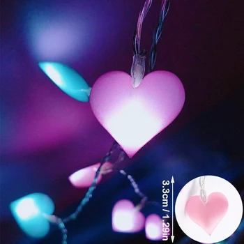 Valentīna Diena String Gaismas Āra Iekštelpu LED String Light Sirds Mīlestību Galda Lampas Baterijas Pasaku Gaismas Rotājumi Kāzu Puse