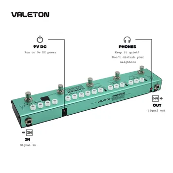 Valeton Multi Ietekmi Ģitāra, Pedālis Dapper Indie Traucējumus Atbalss Kavēšanās Koris Pūciņa Un Phaser Tremolo Indie
