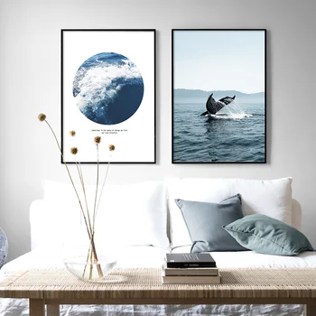 Valis Okeāna Quote Beach Viļņu Sērfa Dēlis Sienu Mākslas Audekls Gleznošanai Ziemeļvalstu Plakāti Un Izdrukas Sienas, Attēlus Dzīvojamā Istaba Dekori