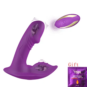 Valkājamas Tauriņš Klitora Stimulators Dildo Vibratoru Pieaugušo Seksa Rotaļlietas Sievietēm G Spot Bezvadu Tālvadības Vibrators Biksītes