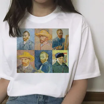 Van gogs t krekls sievietēm sieviešu t-krekls top smieklīgi tshirt tee krekli harajuku ulzzang korejas t-krekls estētiskās mākslas femme drēbes