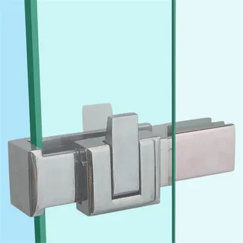 Vannas istaba Stikla Bīdāmās Durvju slēdzenes Hasp Doorstop Logu Drošības Anti-Theft Slēdzenes Cinka Sakausējuma Mājas Aparatūras Stikla Bieza 8mm