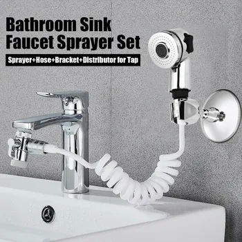 Vannas istabas izlietne, jaucējkrāns, smidzinātāju iestatīt vēlamo vannas istaba miglotājs, krāna pagarināšana uzgalis regulējams dušas komplekts accesorios baño F4