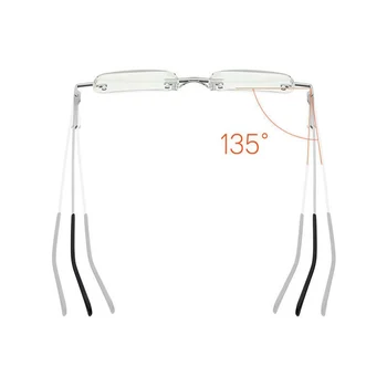 Var Ziedu Mini Portatīvo Lasīšanas Brilles Mazo Metāla Bez Apmales Presbyopic Brilles Ar Pildspalvu Cauruļu Gadījumā, Mini Lasīšanas Brilles+3.5+4
